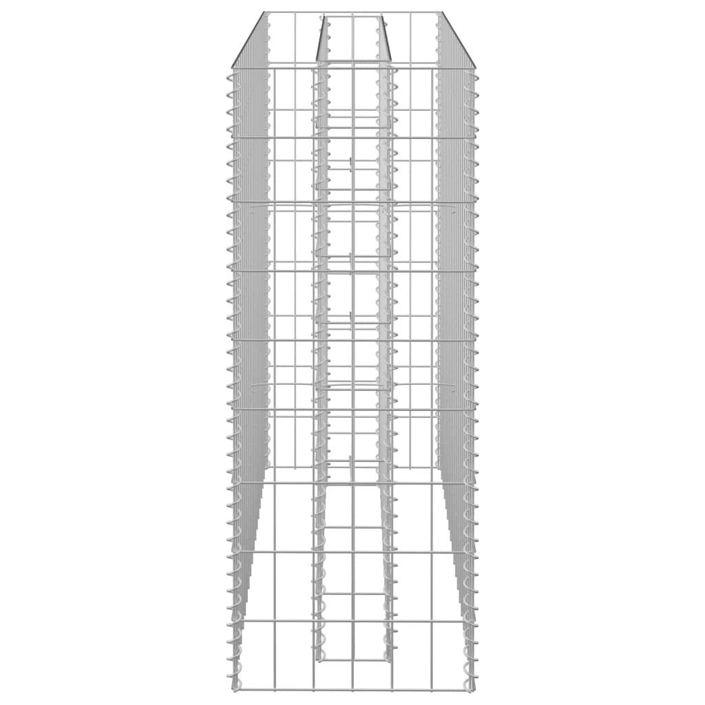 ARKEM Arriate de gaviones de Acero galvanizado 90x30x90 cm Macetas Exterior Grandes Macetero Alto