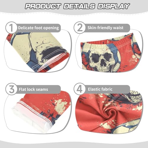 Girls Leggings Soccer Ball with Skull Toddler Girls Clothes Leggings for Girls Toddler Girls Leggings 3-4T3