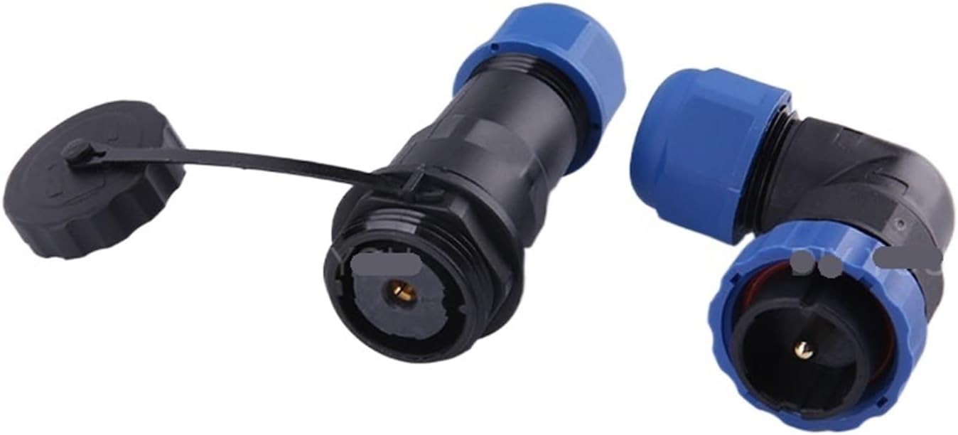 SP20 IP68 Butt Elbow Waterproof Connector 1/2/3/4/5/6/7/9/10/12/14-pin Socket Industrial Angle Cable Connector(SPW20-1D)