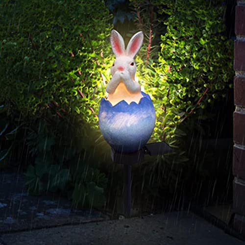 Tengan Luzes solares de ovos de coelho para jardim, luzes solares de gramado, luzes de decoração de