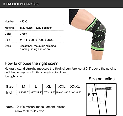 Image of Knee Sleeve,Compression Fit Support -for Joint Pain and Arthritis Relief, Improved Circulation Compression - Wear Anywhere - Single