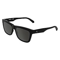 Calvin Klein Jeans Men's Sunglasses CKJ25623S - Black with Solid Grey Lens