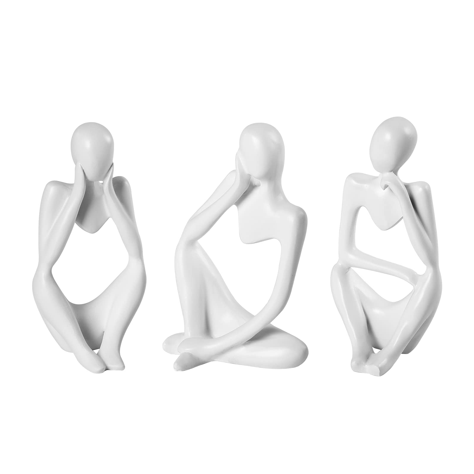 BMLCGJ Thinker Statue Gold Decor Abstract Art Sculpture, Golden Resin Collectible Figurines for Home Living Room Office Shelf Decoration,Great Gifts