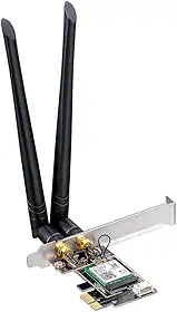 Placa De Rede WE3000, Adaptador Pcie Wifi 6 AX3000 Com Bluetooth 5.2, Módulo Intel AX200, 3000mbps, WPA3, Baixa Latência Para PC Gamer, Compatível Com Windows 11 e 10