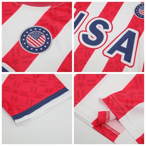 Image of USA United States Kids Boys Youth Sports Soccer Football Kit Jersey Shirt Shorts Set