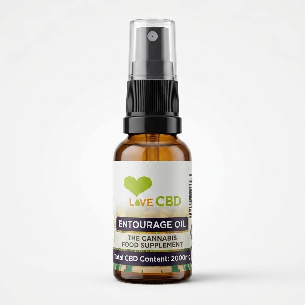 Love CBD Oil - High Strength 2000mg Full Spectrum - Vegan Friendly - 20ml - UK Made