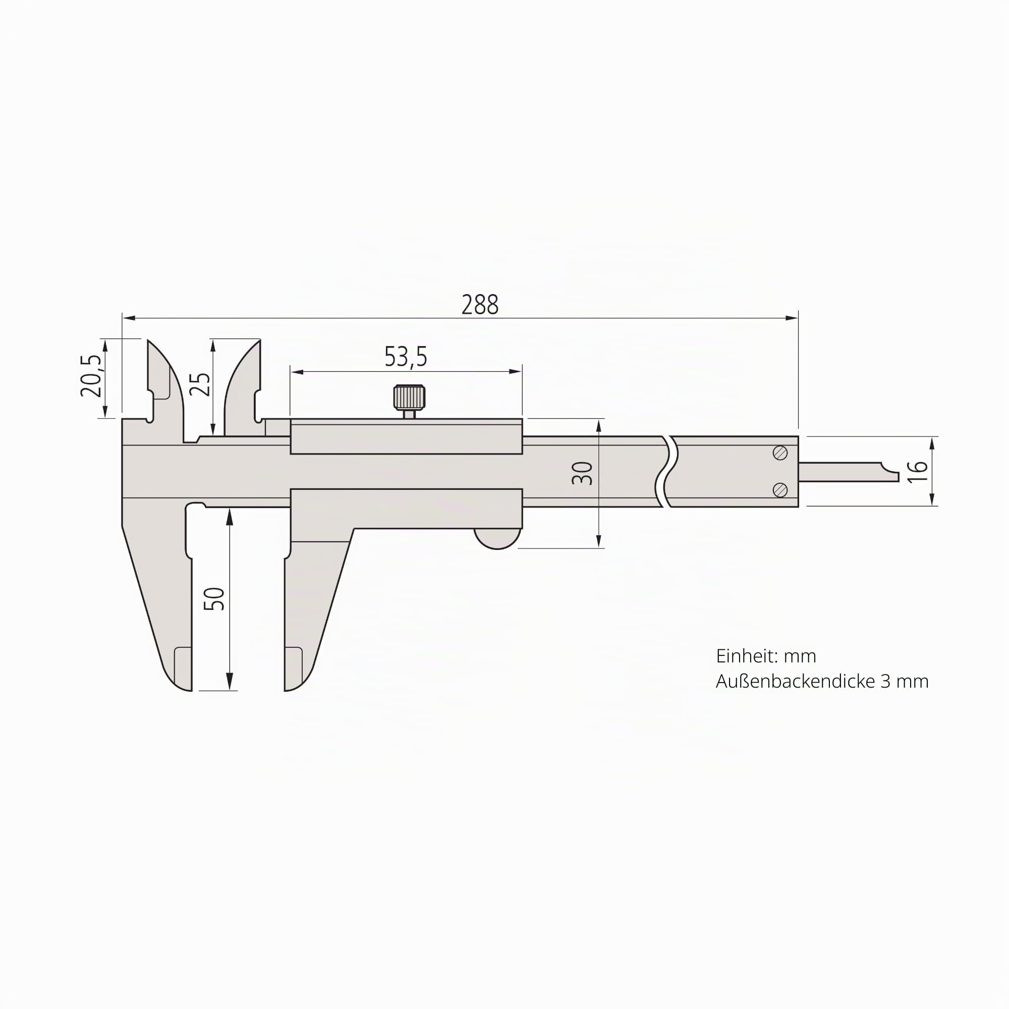 Best Price Square Vernier Caliper, 200MM 530-123 by MITUTOYO | 0,02 mm Ablesung, mechanisch, robust
