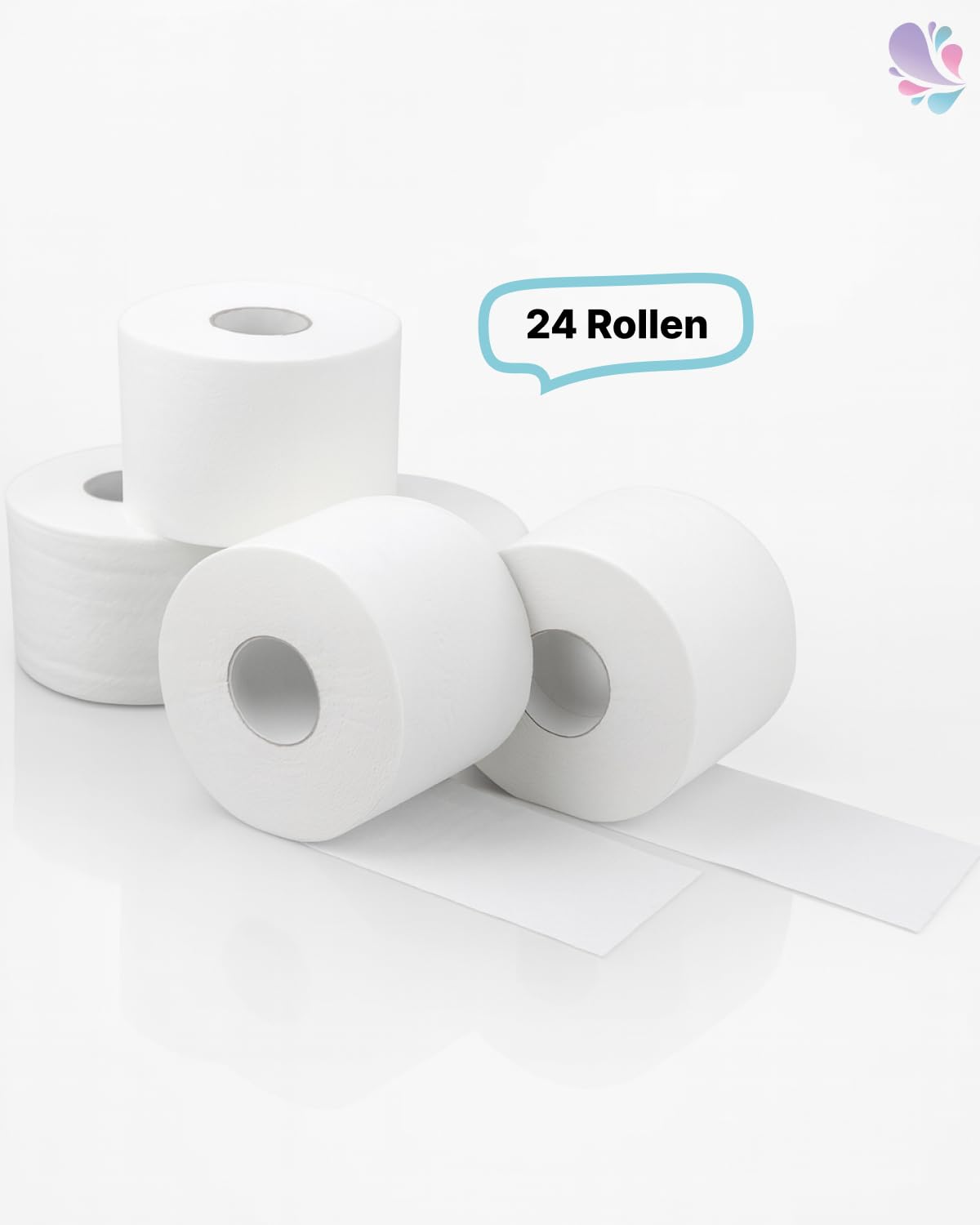 Carta igienica Smart Maxi per Uso Domestico, 2 veli, 75 m per Rotolo, 100% cellulosa (rendimento di 120 Rotoli per Set), 1 Set