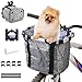 Cestino Anteriore Staccabile Bici Cestini per Bicicletta per Animale Domestico Cani Cesto Borsa Lega di Alluminio per Animali Domestici Cani Gatto Ciclismo Picnic (Argento)