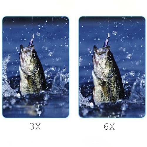 Binoculares profesionales para pesca 3X-6X con lente óptico portátil miniatura 5