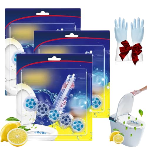 Gruppo Per La Cura Del WC, Detergente Per WC Con Gancio Per Bordo, Detergente Per W Con Gancio Per Bordo, Pulisce E Rinfresca Il W (3 pz)