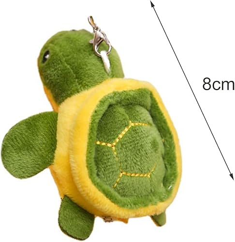 Miniatura 5 de Sluswallow Mini tortuga verde, lindo llavero de tortuga marina colgante de dibujos animados para accesorios de bolsa de regalo de cumpleaños,