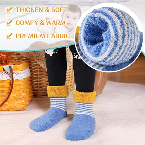 Eyean Baby Wool Grip Sock Soft Winter Warm Thick Non Slip Toddler Boy Girls Crew Socks For Children 6 Pairs3