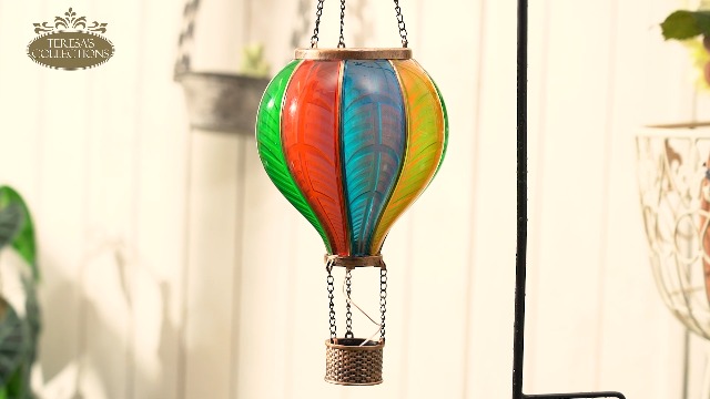 Amazon.com: TERESA'S COLLECTIONS Hot Air Balloon Solar Lantern for