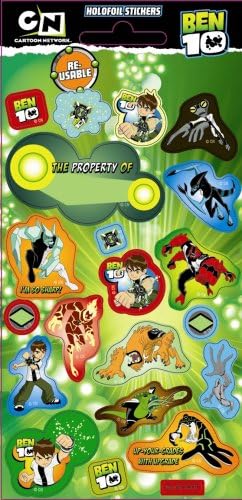 Ben 10 (Cartoon Network) - Fun Foiled Stickers (Reuseable)