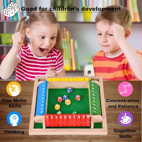 Shut The Box Juego de Dados para 2-4 Jugadores miniatura 4