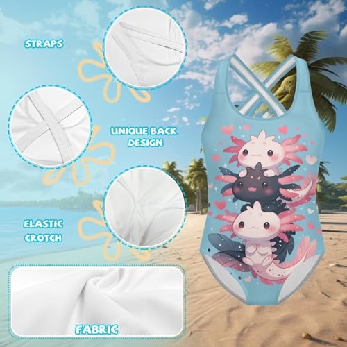 Yzaoxia One Piece Bathing Suits for Girls Swimsuits Kids Swimwear Summer Beach Swim Suit 5-14Y3