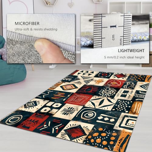Tapis antidérapant lavable 60x120 style ethnique et rétro chic - 6