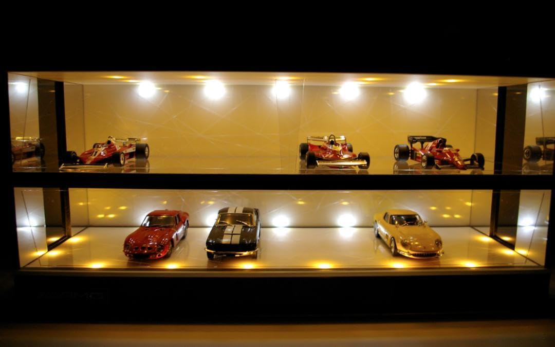 Amazon.co.jp: 143展示14台可 WH&BK 2層式ディスプレーBOX ネオ 