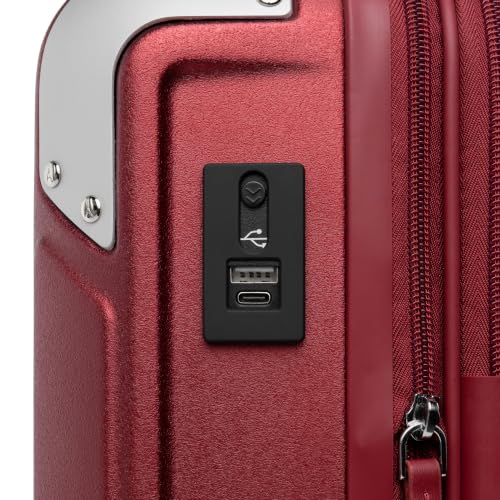 Image of Travelpro Platinum Elite Hardside Expandable Spinner Wheel Luggage TSA Lock Hard Shell Polycarbonate Suitcase, Daring Red, Carry-on 21-Inch