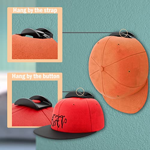 Grepad-Adhesive-Hat-Hooks-for-WallHat-Rack-for-Baseball-Caps-Holder10-Pack-Hat-Hangers-for-Wall-DisplayHat-Organizer-for-WallDoorClosetBlack