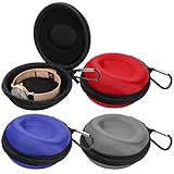 Hiceeden 4 Pack Travel Watch Cases, EVA Single Watch Storage Box Watch Roll Organizer for Men, Wristwatches Smart Watches Display, 4 Colors