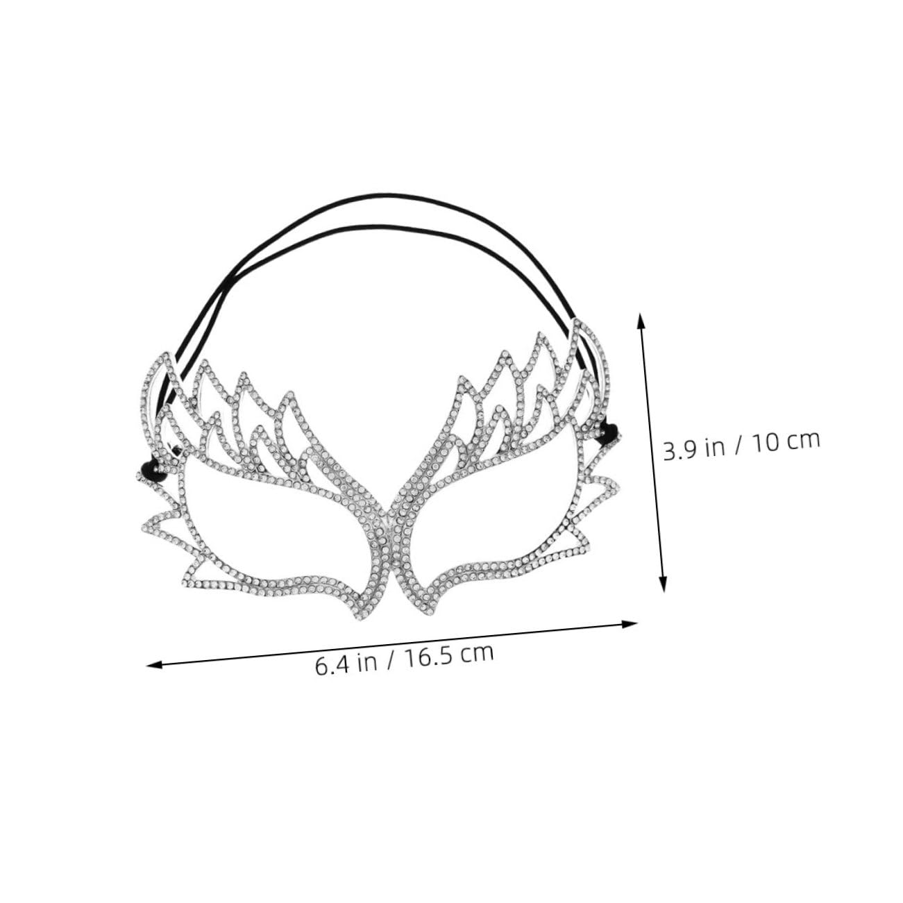 TOGEVAL Women Rhinestone Masquerade Half Mask for Halloween Party Elegant Costume Accessory for Masquerade Events Lightweight Design for Comfort and Style for Cosplay and Festive