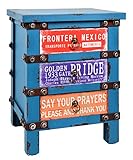 Kanten verstärkt mit rustikalen, großen Metallschrauben