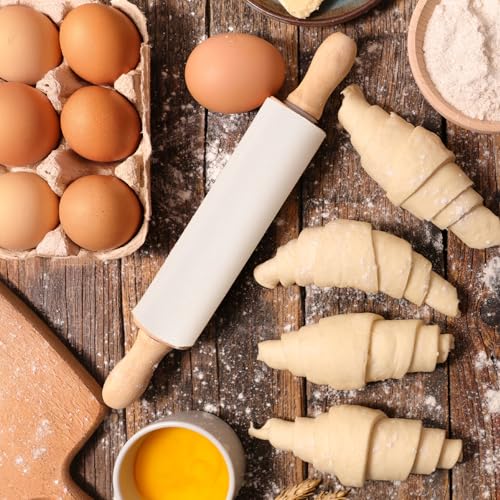 8PCS Rolling Pin Covers Non Stick for Rolling Pie Crusts, Cookies, and Pastries Dough, 15 x 2.5 Inch Elastic and Lint-free Rolling Pin Wraps Baking Dough Sleeves - Thumbnail 6
