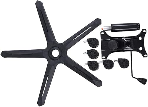 Miniatura 4 de Yoogu Silla de oficina resistente de 350 libras, base de repuesto para sillas giratorias de 28 pulgadas, pieza con cilindro de soporte de placa