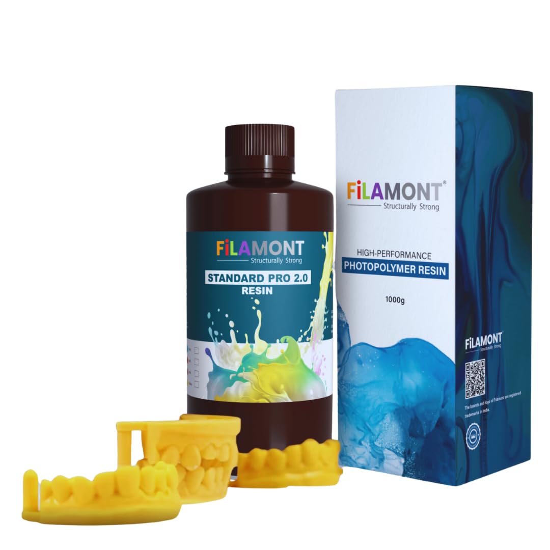 Filamont Standard Pro Resin 2.0 3D Printer Resin LCD DLP SLA 405nm Printer UV-Curing Photopolymer Rapid High Precision Low Odor Standard Resin(Yellow)-picture-27