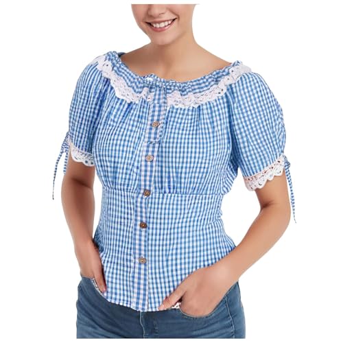 Blusa Oktoberfest cómoda para mujer que busca traje regional fresco