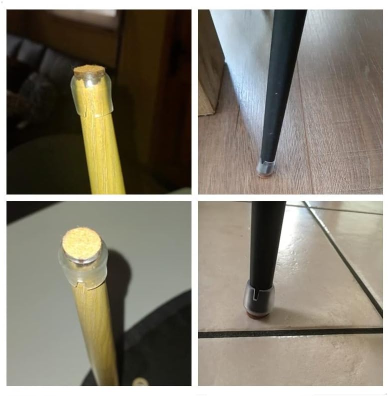 Furniture Legs Caps Feet Pads- 16pcs Transparent Silicone Chair Leg Furniture Table Covers Floor Protector Glides Feet Cap (Color : 16Pcs Size M)