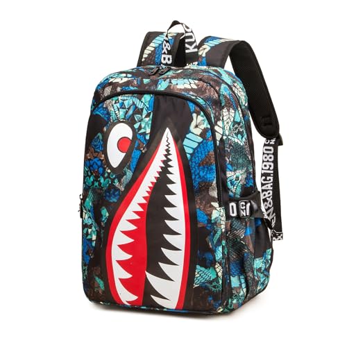 Zaino per bambini Ragazzo Zainetto Scuola Galaxy Borsa con porta di ricarica Zaini Casual Adolescenti scuola Borse da bambino leggero usb