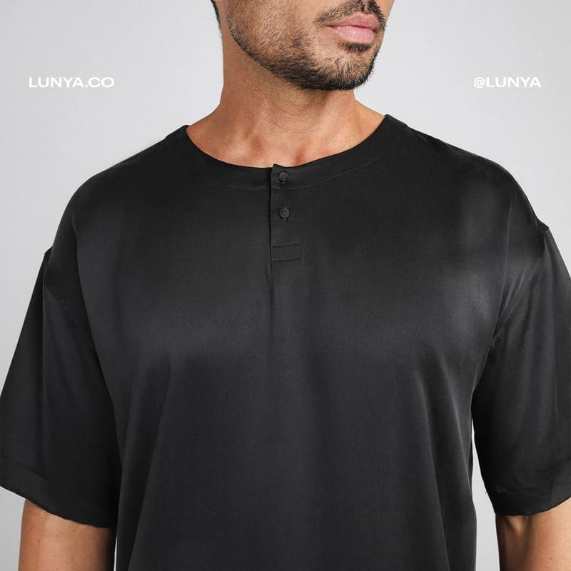 Lunya Washable Mens Silk Pajama Set - Men's Sleepwear - Multiple Color Options - Size S-XXL - Image 4