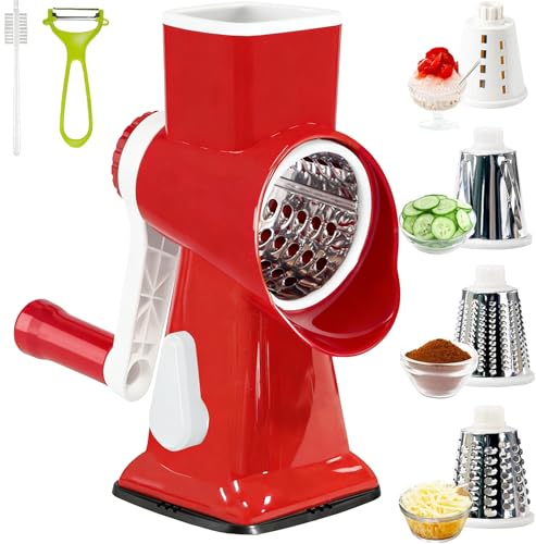 KalraMay Rotary Cheese Grater w/ Handle & Stainless Steel Drum - image 1