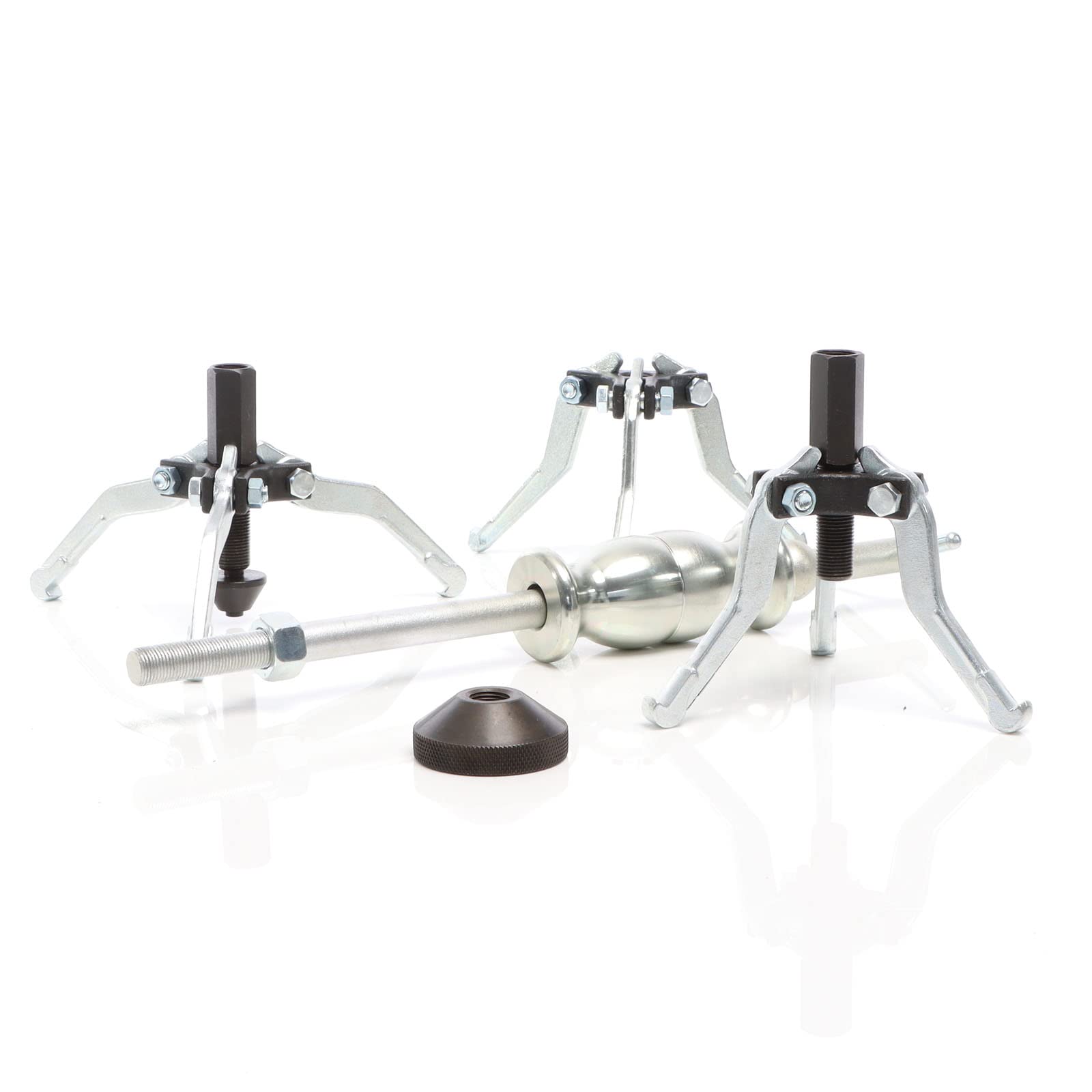 XPOtool Set 5 Pezzi estrattori a 3 Bracci per Cuscinetti Interni ed Esterni con Martello Scorrevole
