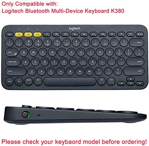 Image of iFyx Keyboard Cover Skin for Logitech Bluetooth Multi-Device Keyboard Cover K380 Ultra Thin Protective Skin (Transparent)