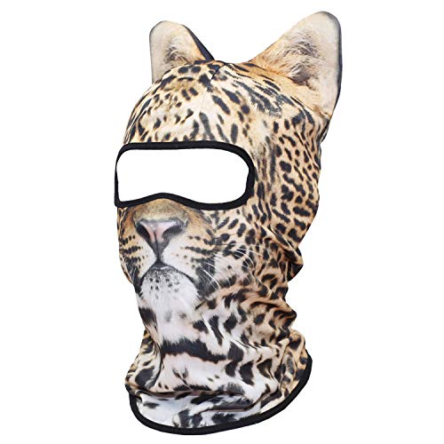 Image of WTACTFUL 3D Animal Ears Balaclava, Breathable Face Mask for Halloween