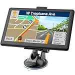 GPS Navigator for Car with Lastest 2024 Map, Free Lifetime Update, Car GPS Navigation System for Truck Commercial Drivers, Support Postcode POI Search, Voice Guidance, Speedcam Speedlimit Alerts, FM