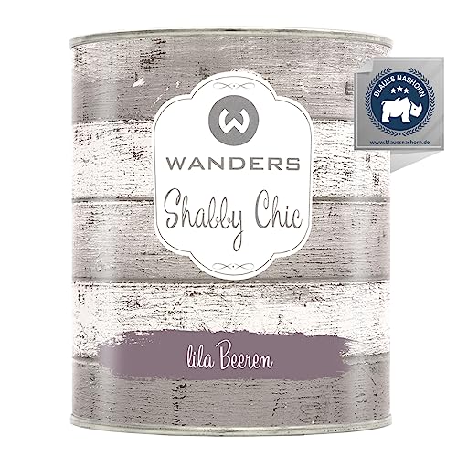 Wanders Shabby Chic Kreidefarbe 750 ml - Lila Beeren/Gedämpftes Lila - Küchenmöbellack und Möbelfarbe ohne Schleifen. Chalk Paint… – Ansicht 1
