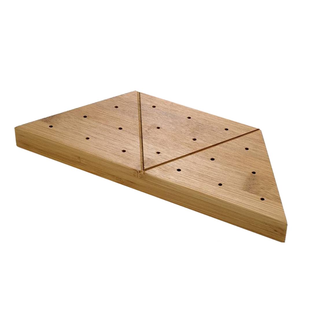 MAQA 2 Stück Holzspießhalter 23,5 x 11,5 x H 2 cm, Schneidebrett mit 18 Löchern für Vorspeisenspieße, Spießbuffet-Display