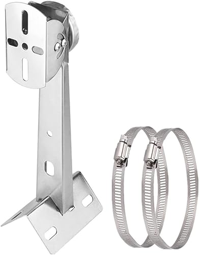 Miniatura 2 de SamIdea Adaptador universal de acero de 2 capas para montaje en poste de pared, soporte universal de 3 ejes, adaptador de extensión de base de metal