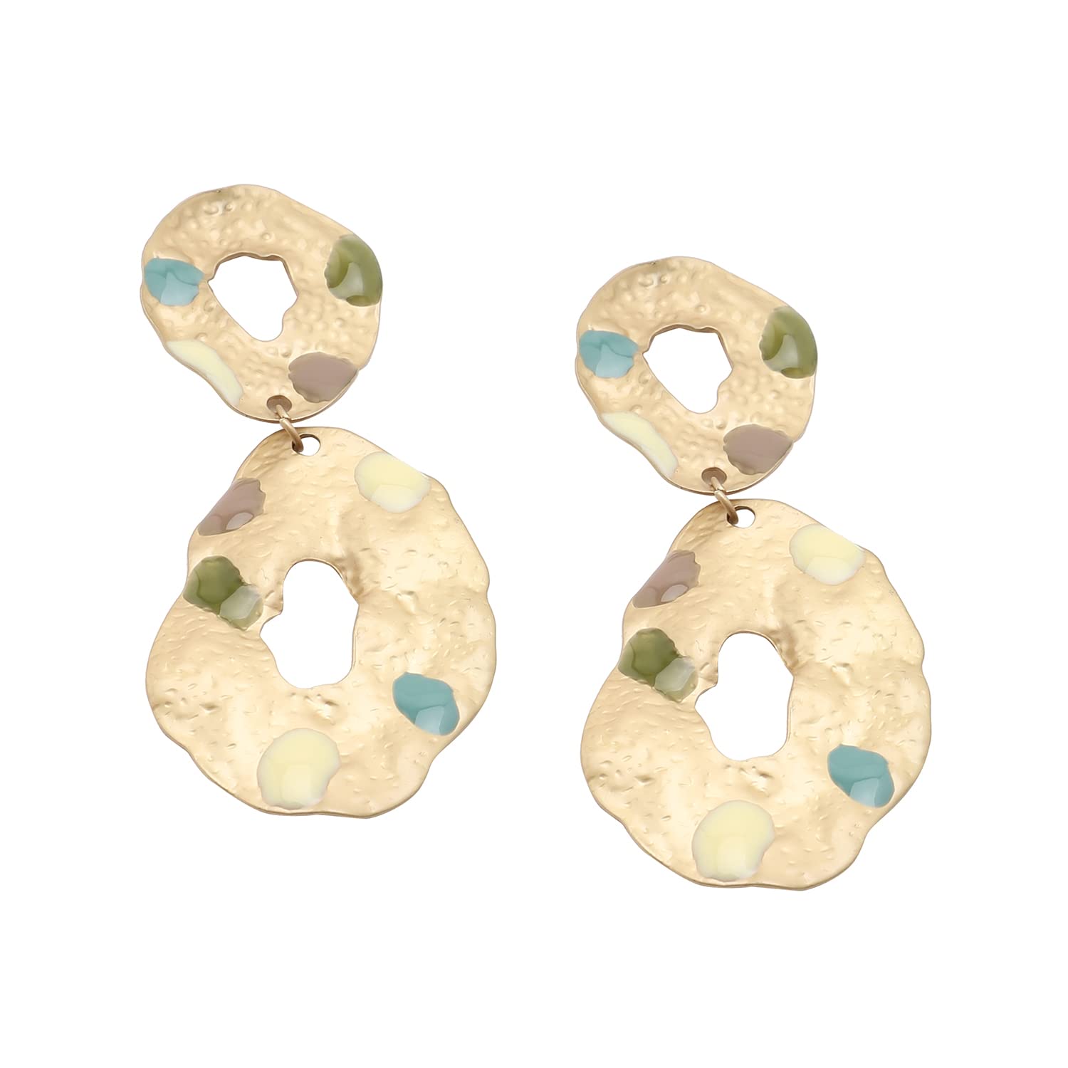 SOHI Gold Plated Stones Contemporary Drop Earring For Women and girls, Fashion Accessories, jewellery for women, drop earrings, artificial earrings for women (6920) (B0BRJMLRX3) Amazon Price History, Amazon Price Tracker