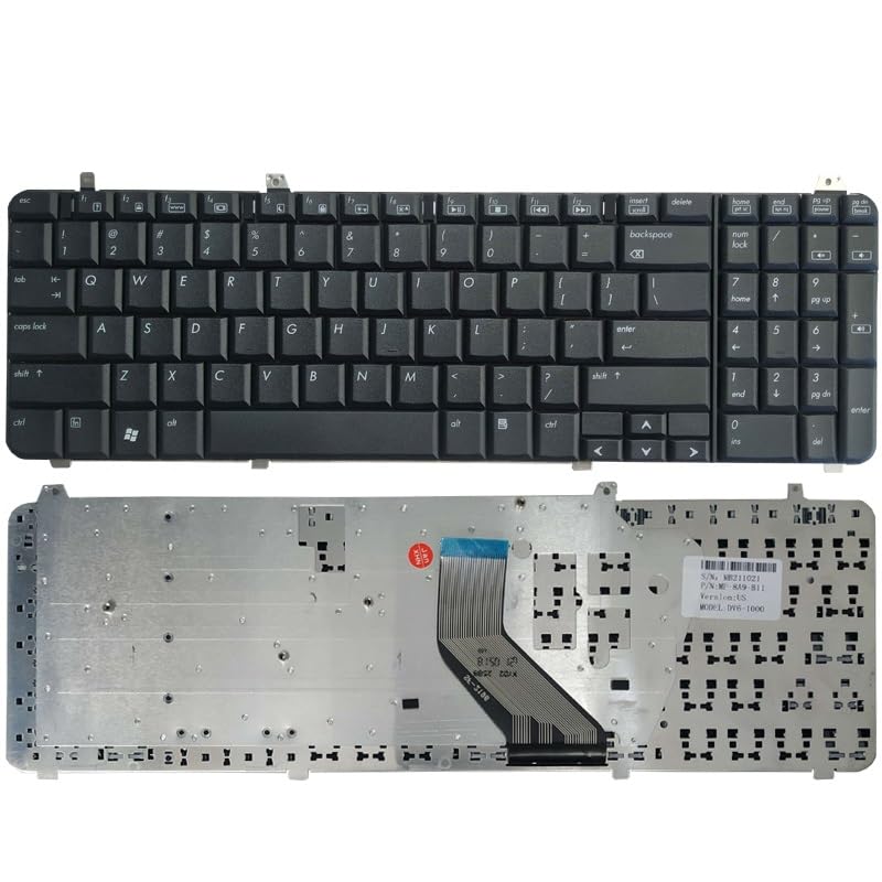 Clavier américain réparation touches usées pour Dv6t-1200 Dv6-1259dx