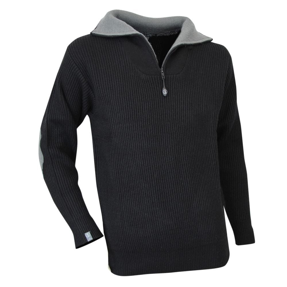 LMA 803170 CACAO Pull Col Camionneur, Noir, Taille 5