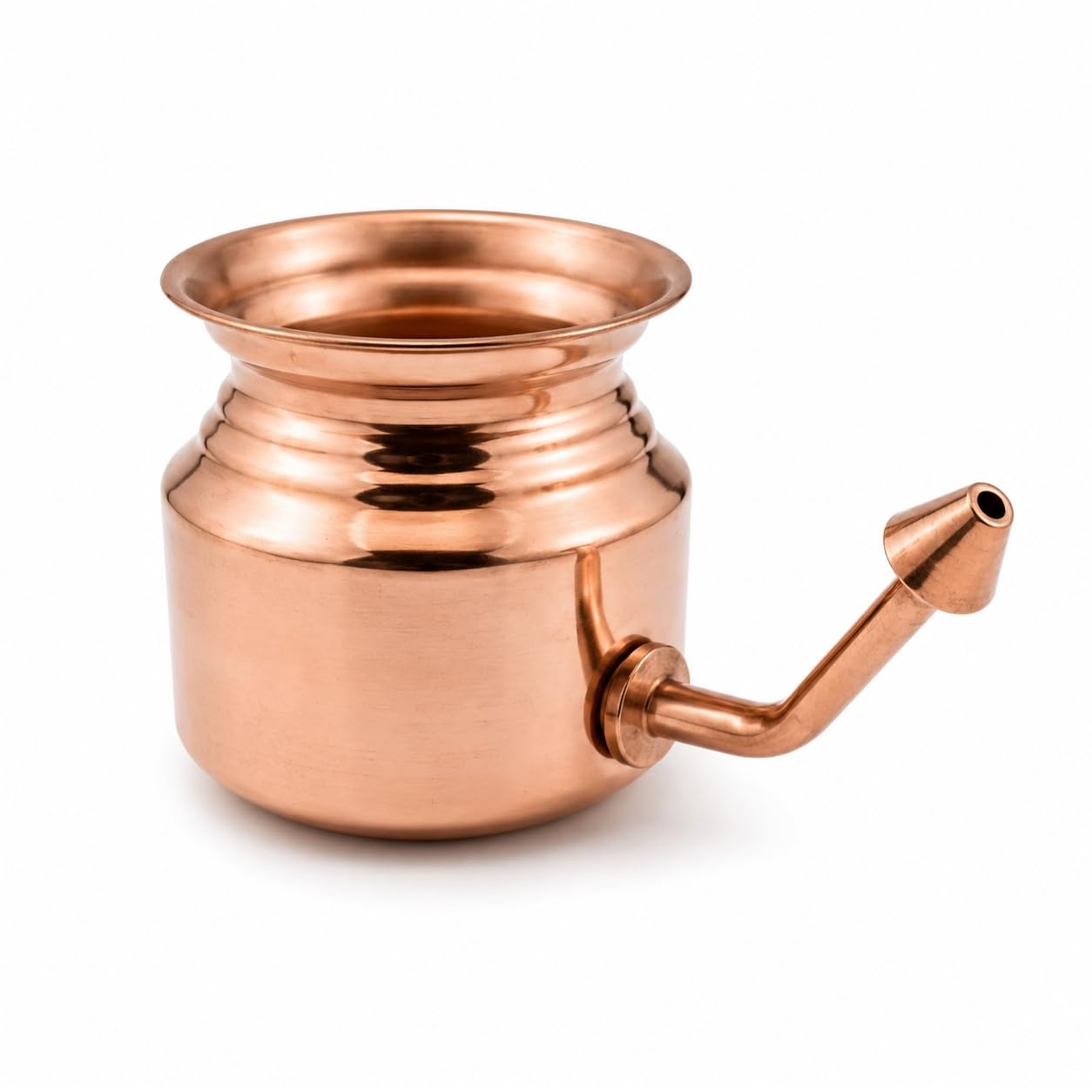 The Yogaguru® Stainless Steel Jal Neti Pot 500ml | Traditional Yogic Nasal Cleansing Pot | Durable Nasal Hygiene & Daily Wellness Accessory (Copper, Copper)-image-13