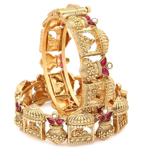Image of Shining Diva Fashion Bangles for Women Girls Set of 2 Traditional Stylish Design