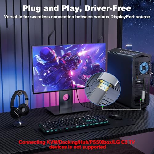 Adaptador DisplayPort a HDMI 8K 60Hz Uni-Direccional miniatura 2