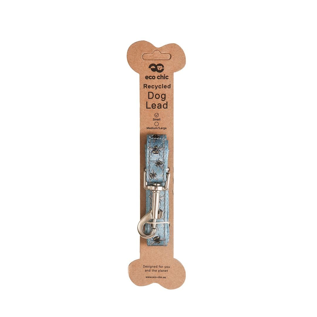 Eco Chic Recycled Dog Lead Double Sided Reflective Machine Washable Pet Leash (Bumble Bees Blue Small) - Image 2